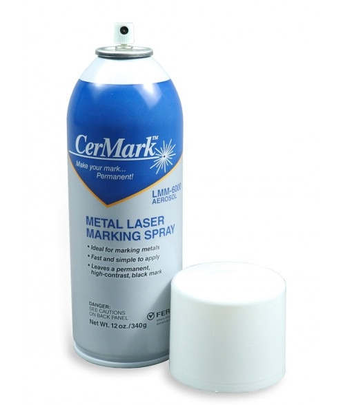 CerMark LMM6000.A12: Black, 12oz Aerosol Can for Metal Marking