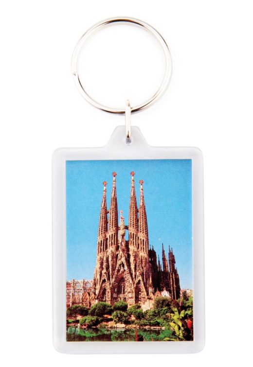Punch N Press Clear 1.38" X 1.97" Rectangle Acrylic Key Chain (2-Sided)