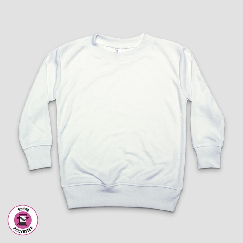 Baby Pullover T-Shirts – White – 100% Polyester