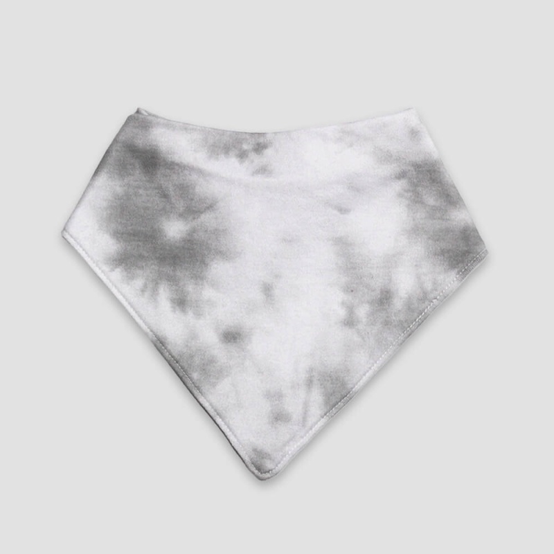 Baby Bandana Bibs – White/Smoke – Polyester Cotton Blend