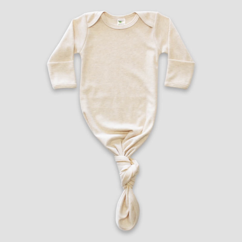 Luxe Baby Knotted Sleep Gowns With Mittens – Polyester Cotton Blend