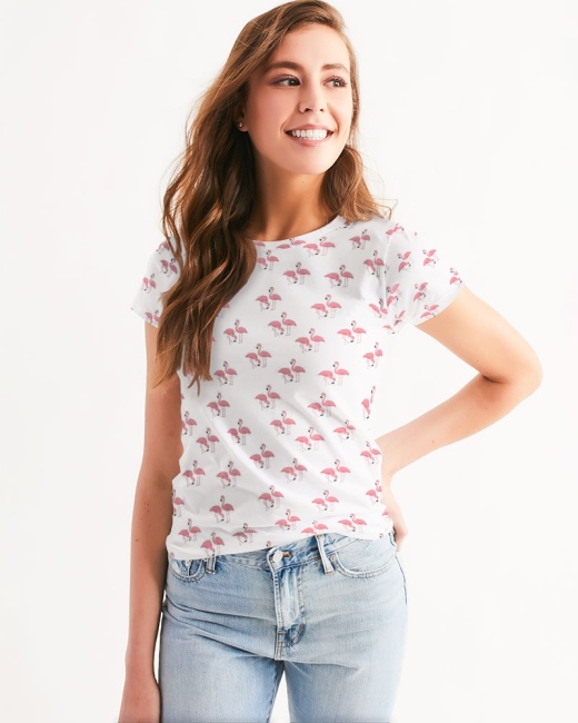 Women's Tee Simple Flamingo