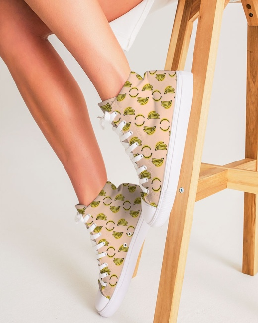 Women's Hightop Canvas Shoe Banana Dance