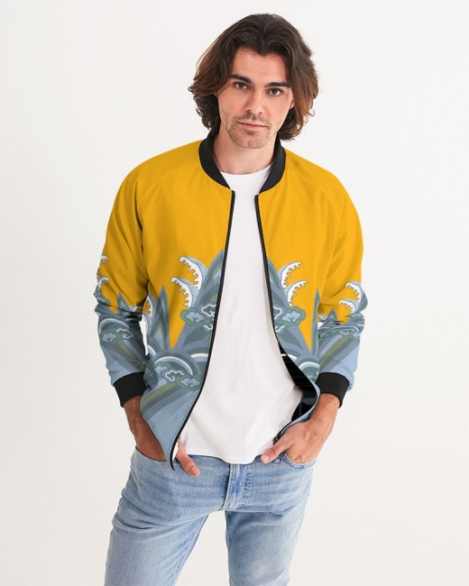 Men's Bomber Jacket Ocean Waves