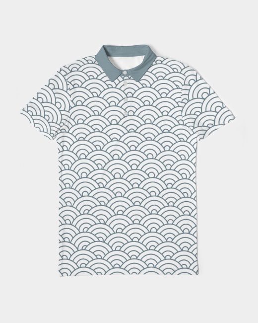 Men's Slim Fit Short Sleeve Polo Waves