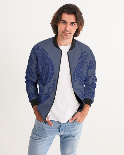 Men's Bomber Jacket Round Dragon