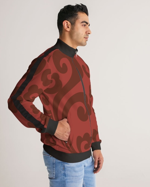 Men's Stripe-Sleeve Track Jacket Plum Blossom