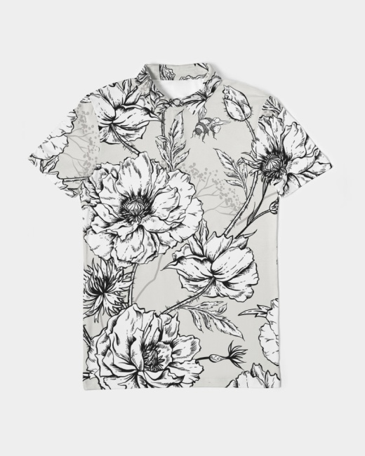 Men's Slim Fit Short Sleeve Polo Secret Garden