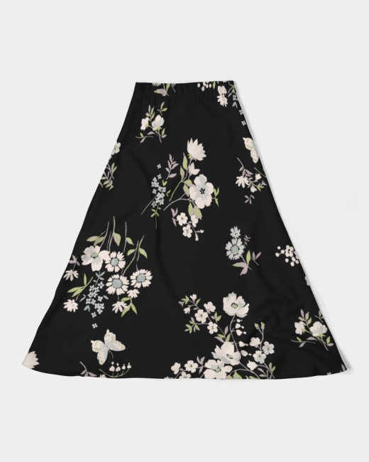 Women's A-Line Midi Skirt Daisy - 100% Polyester Heavy Chiffon Fabric