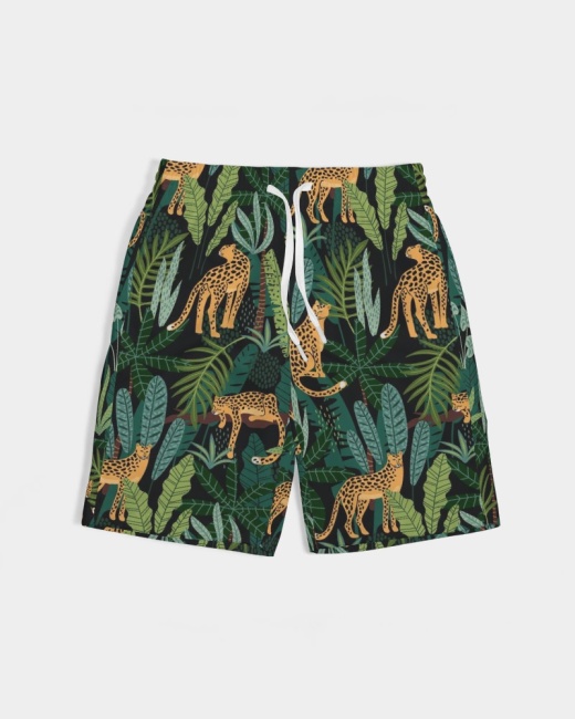 Boy's Swim Trunk Jungle Cheetah