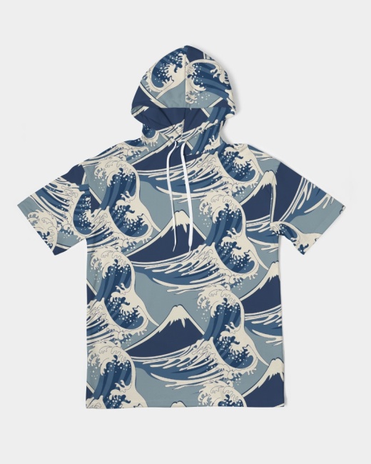 Men's Premium Heavyweight Short Sleeve Hoodie Waves