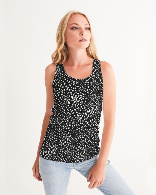 Women's Tank Cheetah Black
