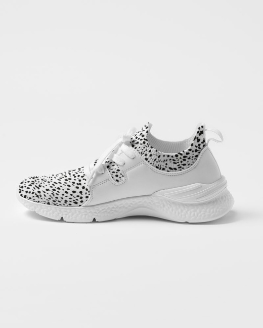 Women's Two-Tone Sneaker Cheetah White