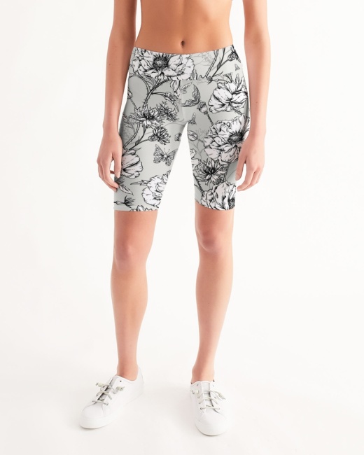 Women's Mid-Rise Bike Shorts Secret Garden