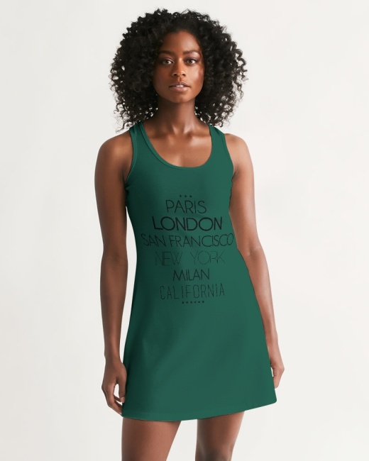 Women's Racerback Dress Jungle Green