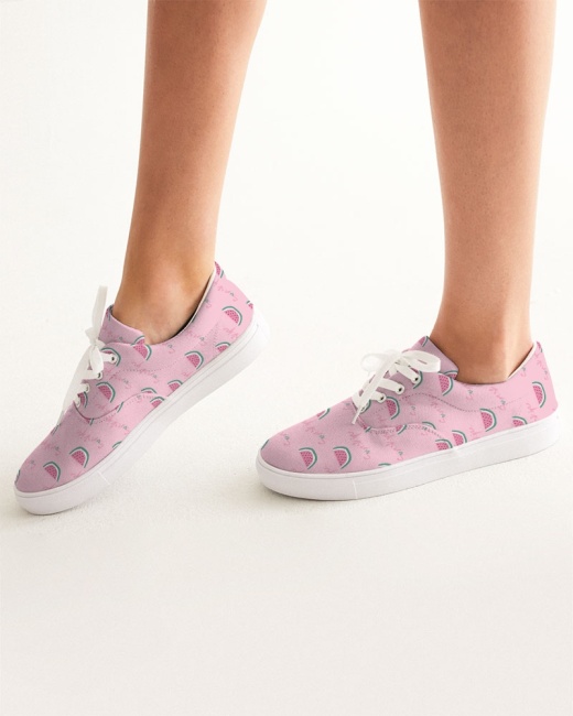 Women's Lace Up Canvas Shoe Sunshine Watermelon