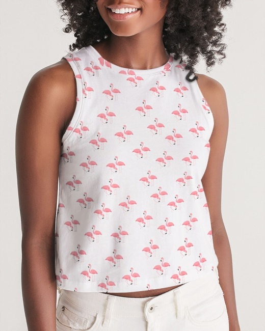 Women's Cropped Tank Simple Flamingo
