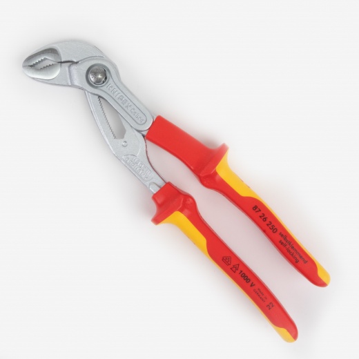 Knipex 10" Cobra Quickset Vde Pliers - Insulated Chrome
