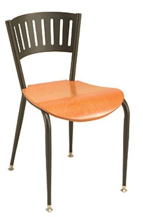 KFI 3818LA-US "3800" Series Cafe Chair with Upholstered Seat: Without Arms