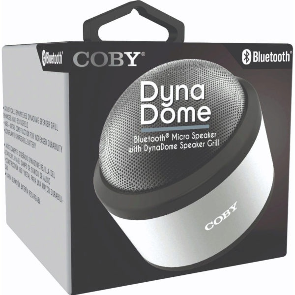 Coby Silver Dyna Dome Bluetooth Speaker, Pack Of 2