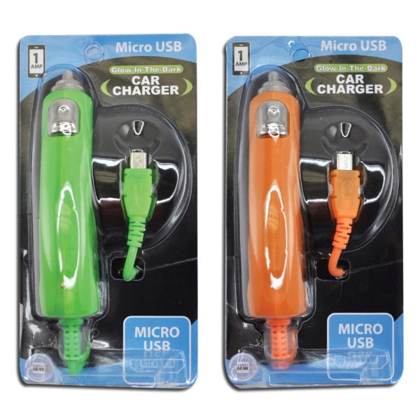 Neon Micro Usb Car Charger, Pack Of 20