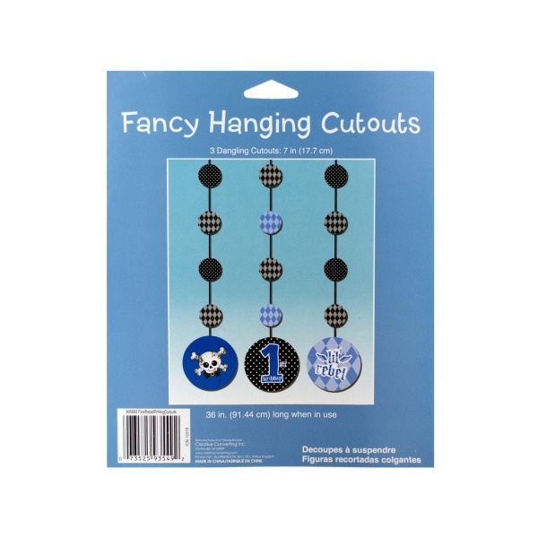 3 Count First Rebel Fancy Hanging Cutouts, Pack Of 24