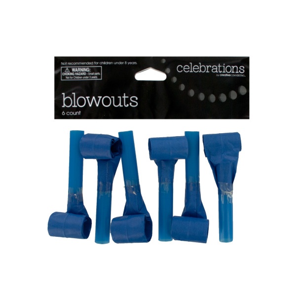 True Blue Party Blowouts Set, Pack Of 24