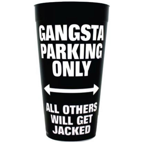 Gangsta Parking Only Plastic Tumbler Cup, Pack Of 48