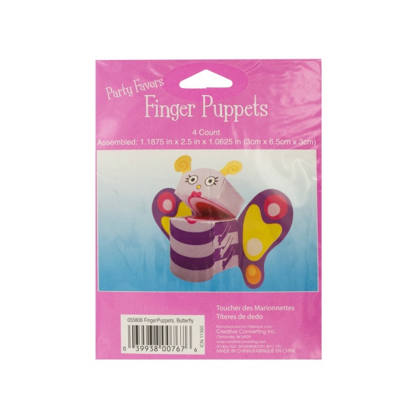 Butterfly Finger Puppets Party Favors, Pack Of 24