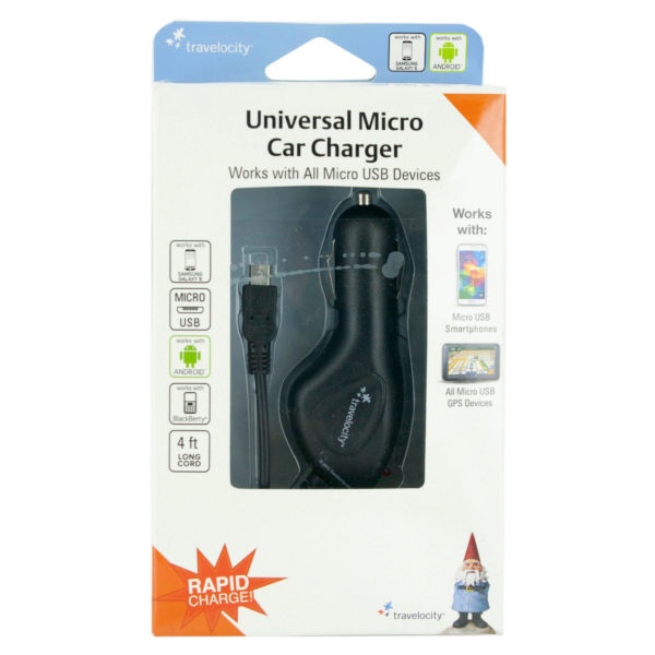 Travelocity Black Universal Micro Car Charger, Pack Of 12