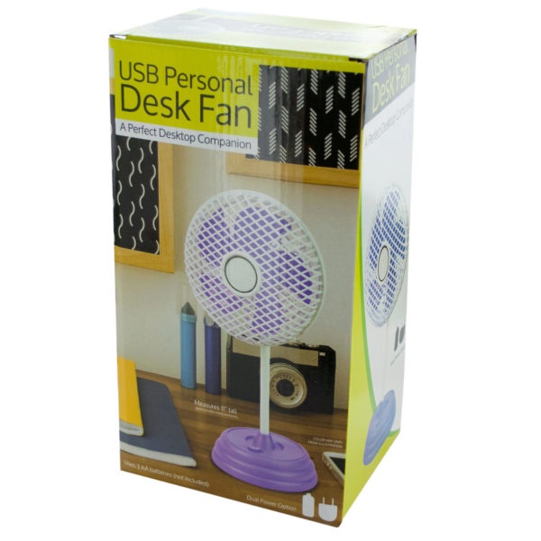 Classic Design Usb Personal Desk Fan, Pack Of 2