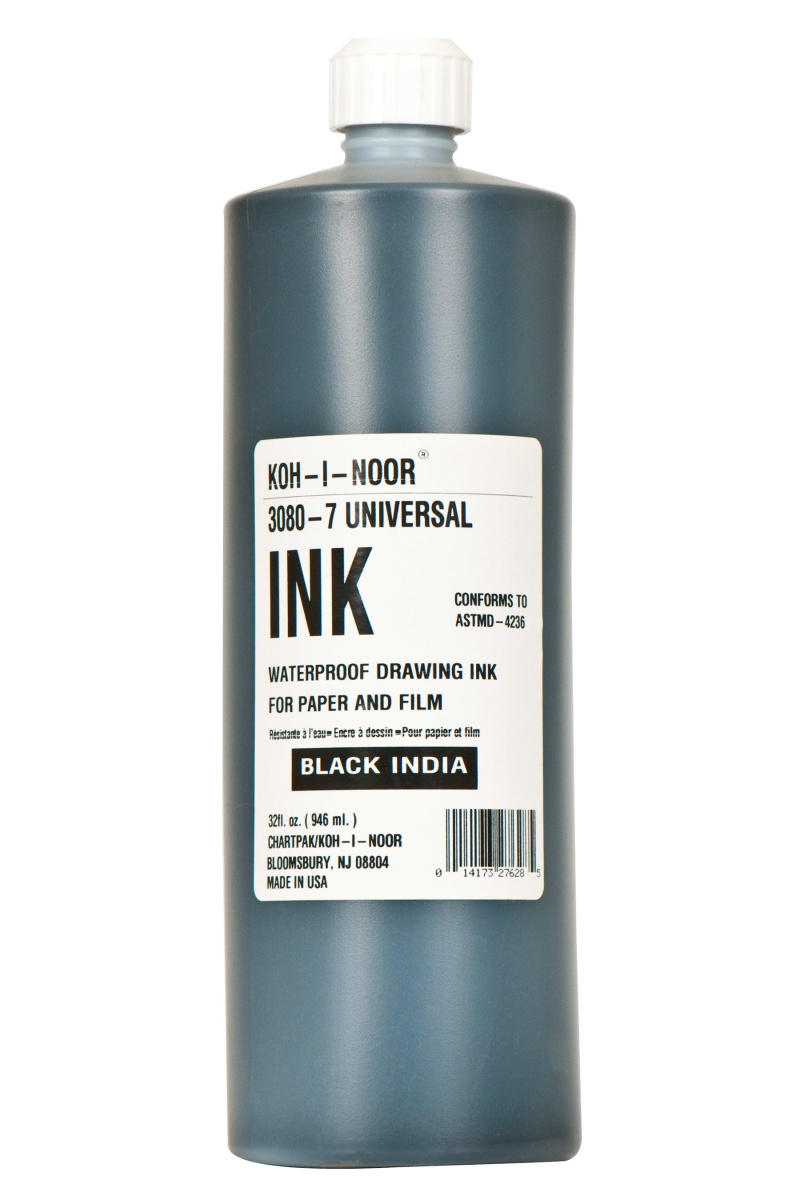 Koh-I-Noor® Universal® Inks Black 3080F / 32 Oz