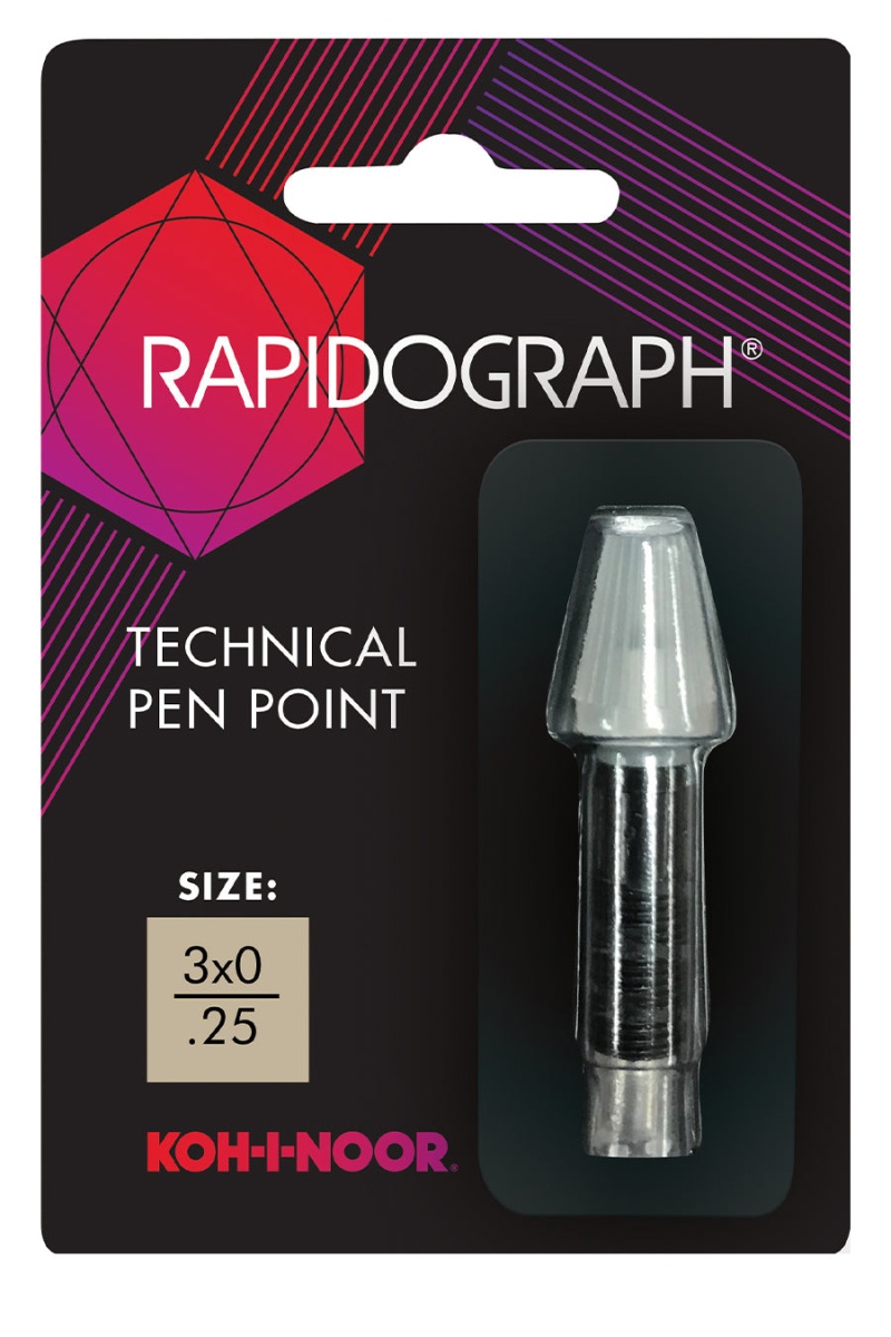  Koh-I-Noor® Rapidograph® Technical Pen Points - 3X0/.25