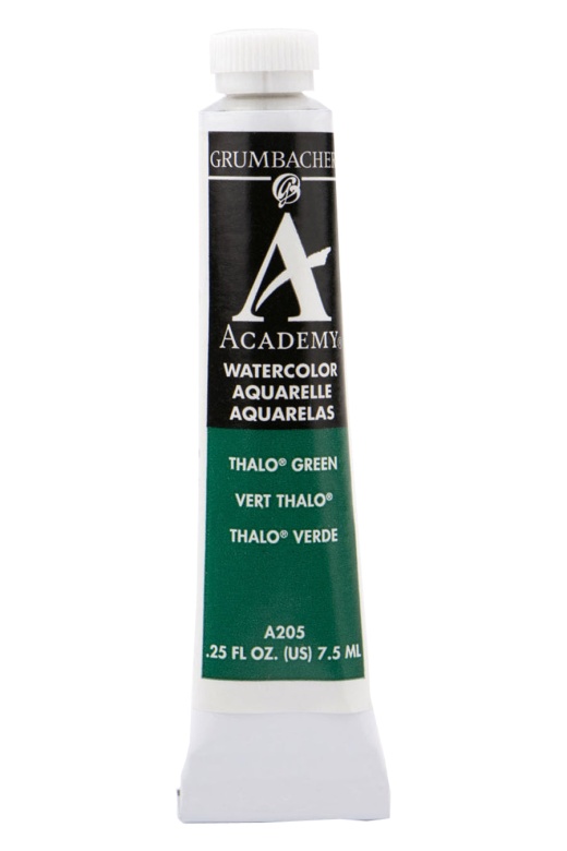 Academy® Watercolor Green Color Family Thalo Green A205 / 7.5 Ml. (0.25 Fl. Oz.)