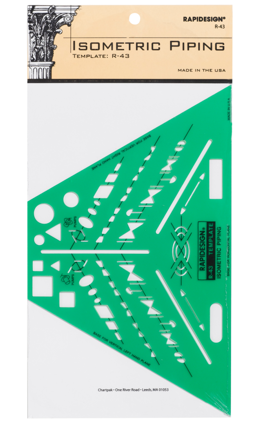 Rapidesign Isometric Piping Template - Accurate Piping System Drawings Made Easy