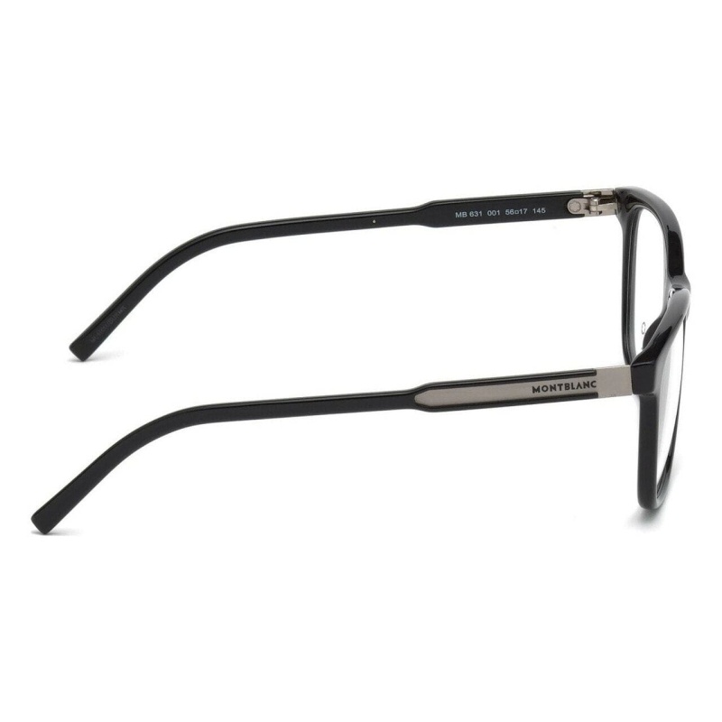 Montblanc Shiny Black Men's Square Eyeglasses Frames