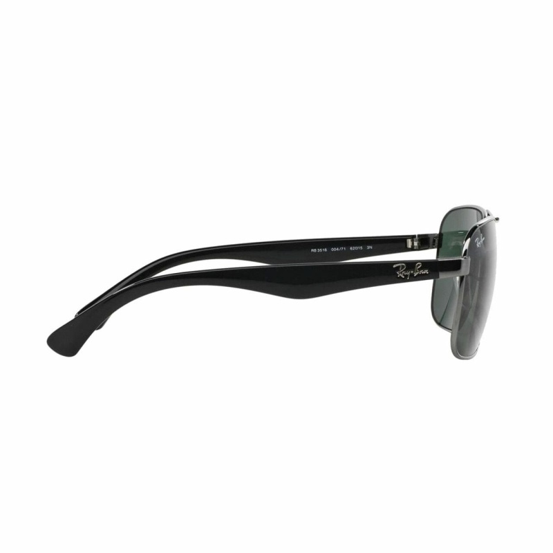 RayBan Gunmetal Square Green Classic Lens Men's Sunglasses