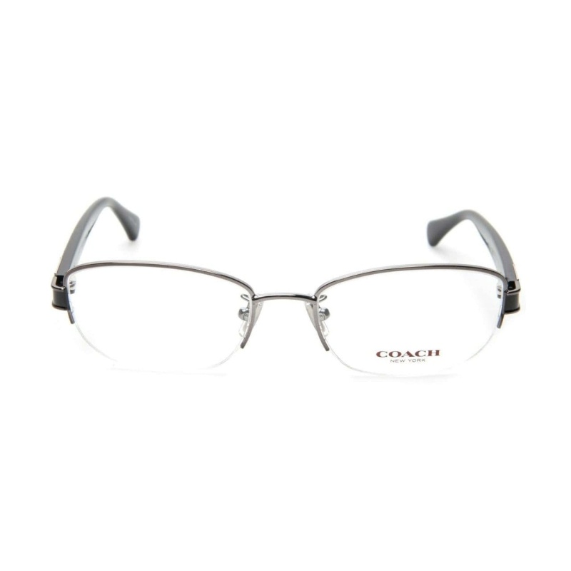 Coach Kacey Silver Black Rectangular Women's Metal Eyeglasses