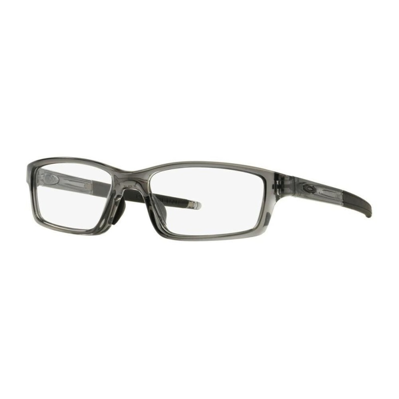 Oakley Grey Smoke Rectangular Interchangeable Temples Men's Eyeglasses
