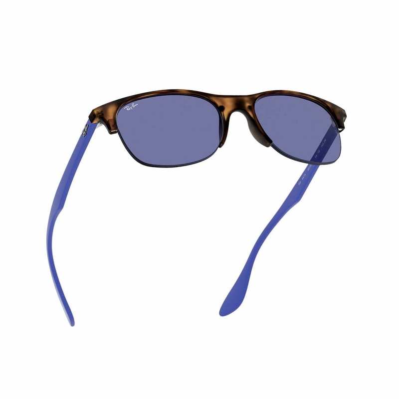 RayBan Rb4419641976 Tortoise Light Blue Square Dark Violet Classic Lens Sunglasses