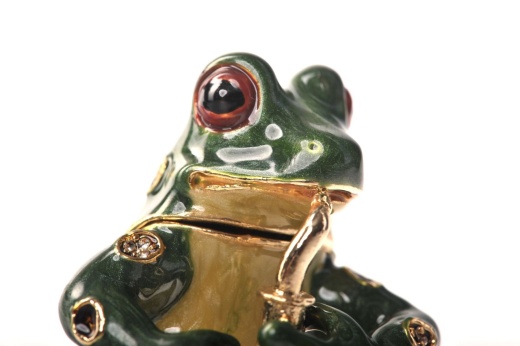 Frog Playing The Saxophone Jewelry Box by Keren Kopal