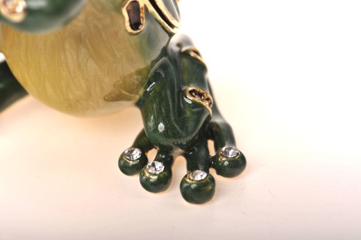 Frog Playing The Saxophone Jewelry Box by Keren Kopal