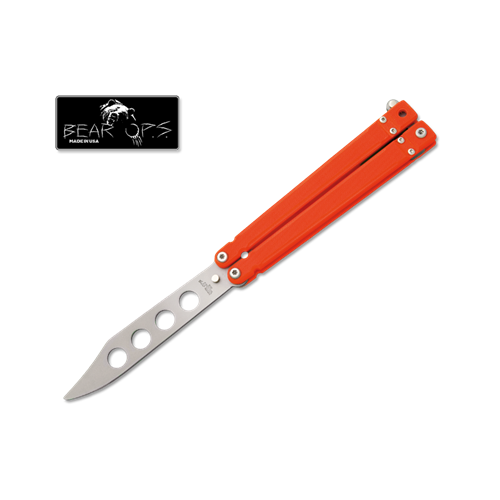 Bear Song II Orange G10 Trainer Butterfly Knife