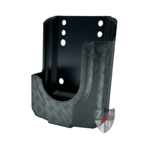 Color: Black, Finish: Basket Weave, Mount: Molle Loks
