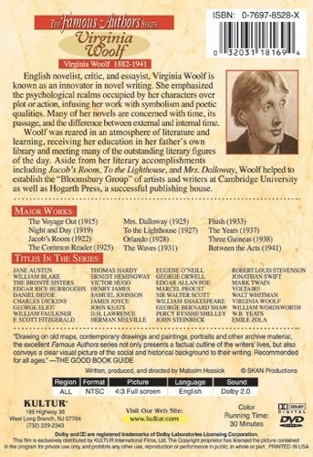 Famous Authors: Virginia Woolf DVD 5 Literature