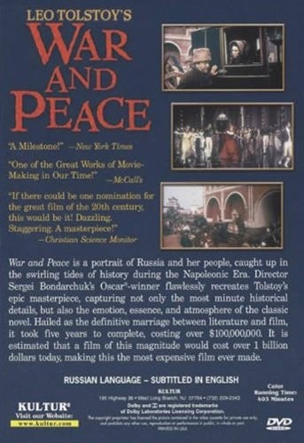 WAR AND PEACE (Leo Tolstoy's) DVD 9 (2), DVD 5 (1) Literature