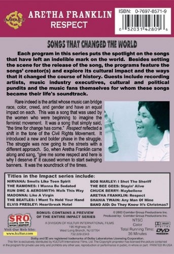Aretha Franklin: Respect DVD 5 Popular Music