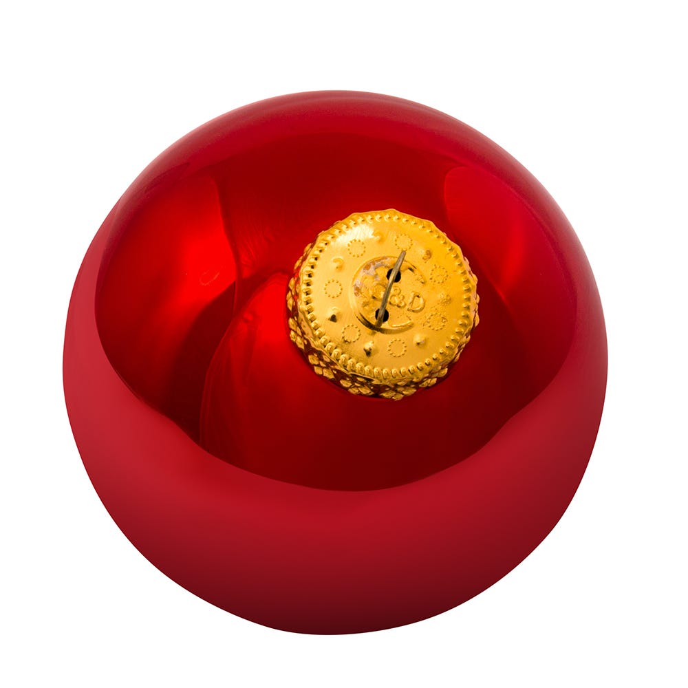 80Mm Glass Shiny Red Ball Ornaments, 4Piece Box