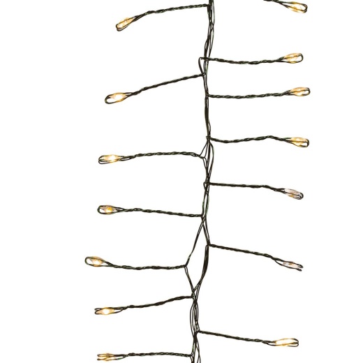 7.8' 240-Light Twinkling Warm White Led Cluster Garland