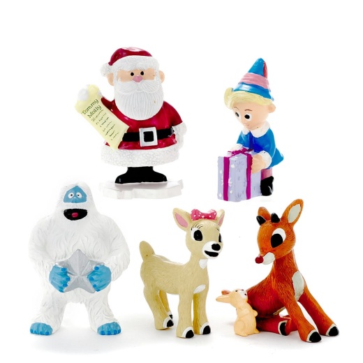Rudolph The Red Nose Reindeer Figurines, 5-Piece Box Set